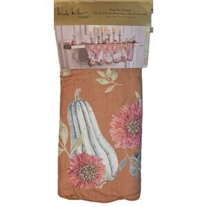 Nicole Miller MANTEL SCARF 24 X 84 PUMPKINS Beaded Embroidered Embellished NWT